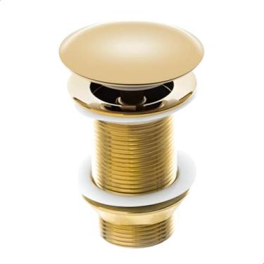 Imagem de Válvula Click De Inox P/Cuba Banheiro Dourado/gold 1.1/4