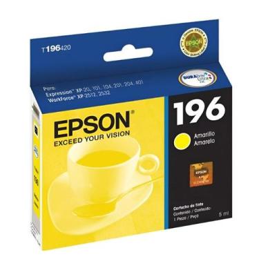 Imagem de Cartucho tinta cor epson t196420 amarelo xp401 wf2532 original