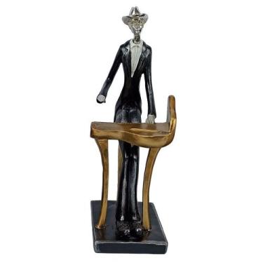 Imagem de Escultura De Musico em Resina Piano - Zona Livre