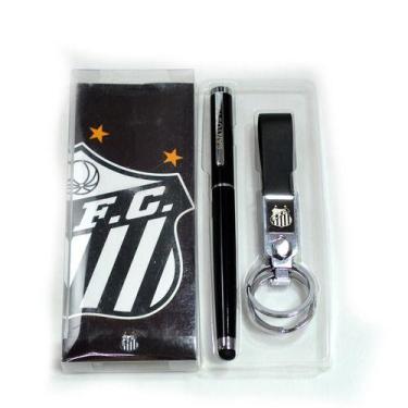 Imagem de Jogo Caneta Touchscreen De Metal Com Chaveiro - Santos - Mileno