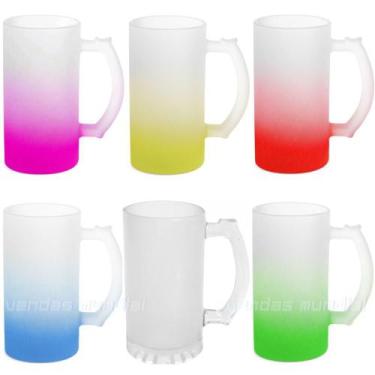 Imagem de Caneca para Sublimação Chopp Vidro Jateada 475ml 12 Unidades - Deko, S