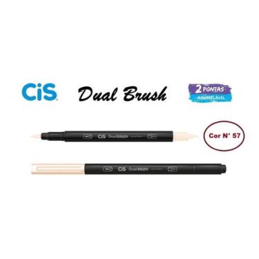 Imagem de Caneta Pincel Cis Dual Brush Pen Aquarelável 57 Palha