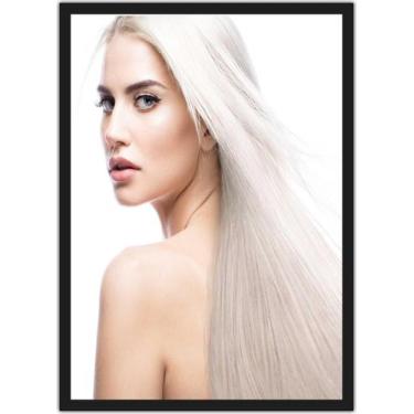 Imagem de Quadro Decorativo Salão De Beleza Cabeleireira Decorações Com Moldura 