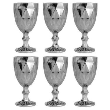 Imagem de Jogo De Taças 6 Peças Para Água Suco Vinho 325ML Em Vidro Cristal Diam