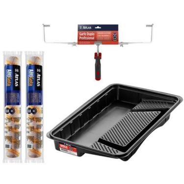 Imagem de Bandeja P/ Garfo Profissional + Rolo Antigota 46cm + Garfo - Atlas