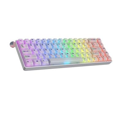 Imagem de Ranked Master M65 HE 65% | Rapid Trigger Tecnologia | teclado mecânico magnético para jogos, 68 teclas RGB LED para Gaming PC/Mac, teclado americano (Pom Dye Sub, Clear Switch)