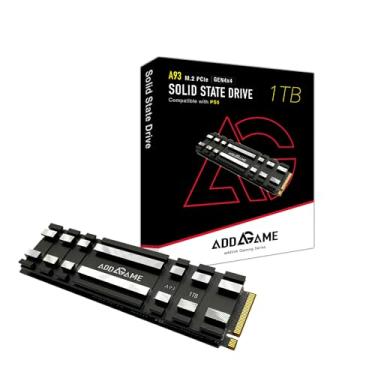 Imagem de Expansão de armazenamento addlink A93 de 1 TB para console PS5 com dissipador de calor, até 7400 MB/s, PCIe NVMe m.2 2280 de 4ª geração, disco rígido interno com cache SLC
