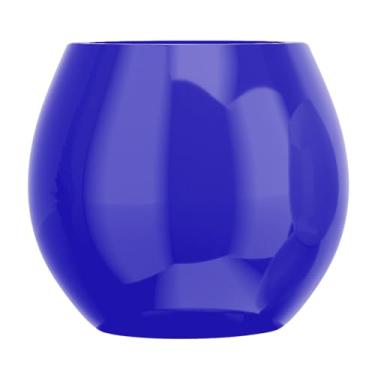 Imagem de Vaso Fibra De Vidro Decoração 40cm Estilo Vietnamita Plantas (Azul Royal)