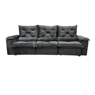 Imagem de Sofá Porto Madero 5 Lugares Retrátil e Reclinável 270cm Tecido Veludo 