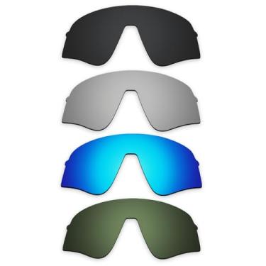 Imagem de Alphax Lentes de reposição polarizadas pretas e de titânio e azul e verde para óculos de sol Oakley Sutro Lite Sweep OO9465 Sport Sunglsses