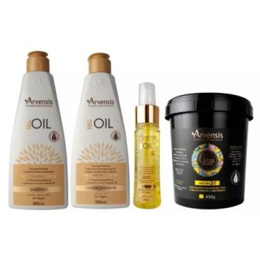 Imagem de Kit Arvensis Tec Oil Shampoo Condicionador Finalizador + Máscara 2x1
