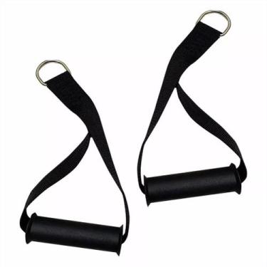 Imagem de Par Puxador Estribo Nylon Para Academia Musculação Treino Funcional Fi