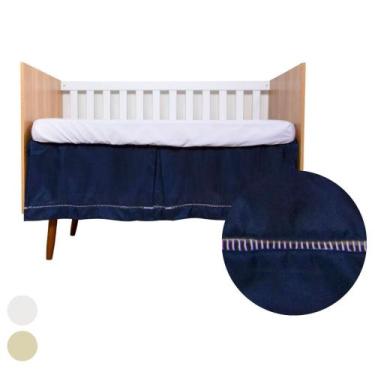 Imagem de Saia Para Berço de 02 Lados Ponto Palito Menina Menino 01 Peça - Maria