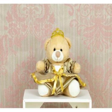 Imagem de URSO DE PELUCIA PRINCESA - TEDDE 12 cm  - CKD CONFECCOES, Caqui
