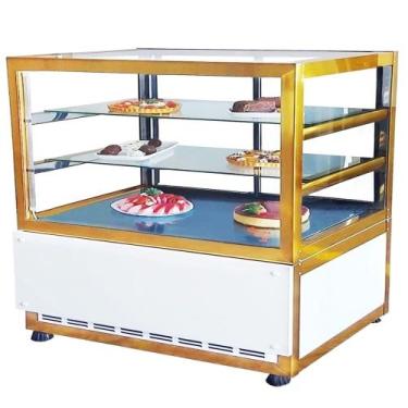 Imagem de DBR1.40 - Balcão Refrigerado para bolos e doces 1,40m Dourado - 220V -