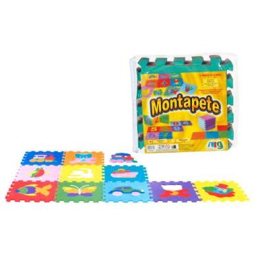 Imagem de Tatame Infantil Tapete Eva Colorido P/ Bebê Figuras - Nig Brinquedos