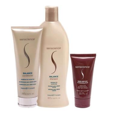 Imagem de Kit Senscience Balance Shampoo 280ml + Condicionador 240ml + Inner Res