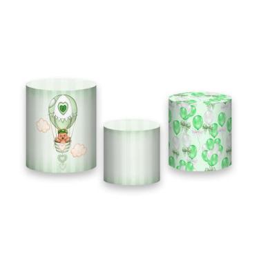 Imagem de Trio De Capa Cilindro - Ursinho Baloeiro Verde Claro 029 - Via Cores