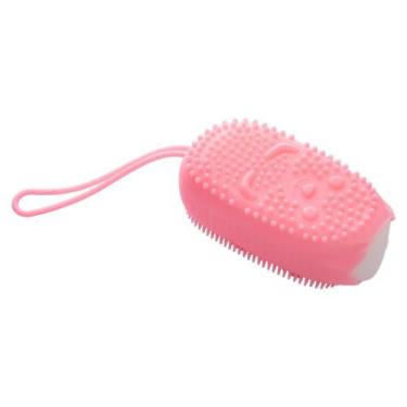 Imagem de Esponja de Banho Capa Silicone Massageador Porco Espinho - Yaay, Rosa