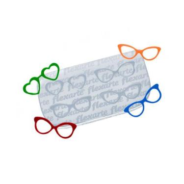 Imagem de Molde de silicone  978 - Quarteto do Óculos Pequenos - Flexarte