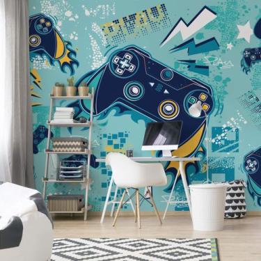 Imagem de Papel de Parede Gamer Painel Video Game Controles cobre 9m² - Quartinh