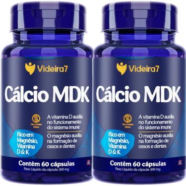 Imagem de Kit Calcio Mdk Magnésio Vitamina D Vitamina K 2 X 60 Cápsulas - Videira 7