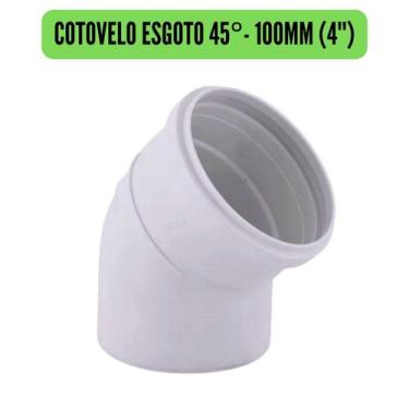 Imagem de Conexões de Esgoto 100mm 4" Branco/Cotovelo/Luva/Tee/Caps/Junção/Luva 
