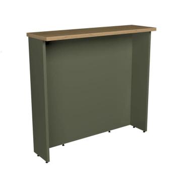 Imagem de Bancada Ilha Évora Verde e Carvalho 120 cm