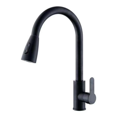 Imagem de Torneira De Cozinha Gourmet Monocomando Quente E Fria Preta