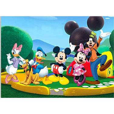 Imagem de Pano de fundo de fotos para fotografia de recém-nascido 18 x 12 cm, Mickey Mouse, fundo fotográfico, sem costura, faixa de festa de aniversário de bebê
