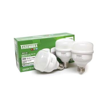 Imagem de Kit 3 Lâmpadas Led Taschibra TKL 170 High Led 30W E27 Bivolt, 6500K Lu