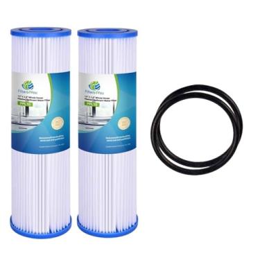 Imagem de F4Y – Cartuchos de filtro de água plissados para sedimentos compatíveis com modelos FXWPC – Remove mau gosto e odor – Cartucho de filtro de substituição para toda a casa – 25,4 cm x 6,3 cm (pacote com