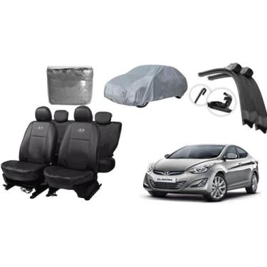Imagem de Jogo de Capa de Couro Elantra 14-18 + Capa de Cobrir - iron tech