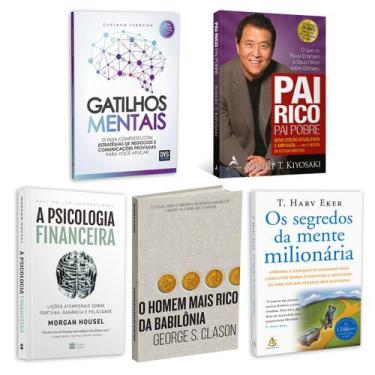 Imagem de Kit 5livros, Gatilhos Mentais, Psicologia Financeira, Homem Mais Rico 