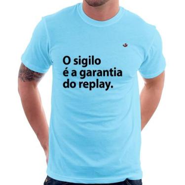 Imagem de Camiseta O sigilo é a garantia do replay - Foca na Moda, Azul bebê, P