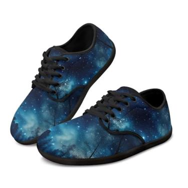 Imagem de GOSTONG Wide Barefoot Shoes Tênis masculino leve zero drop para caminhada ao ar livre antiderrapante para treino cross-trainer preto tamanho 34-48, Céu estrelado, 45