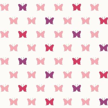 Imagem de Papel De Parede Fofura Baby Borboletas Rosa Ff4056