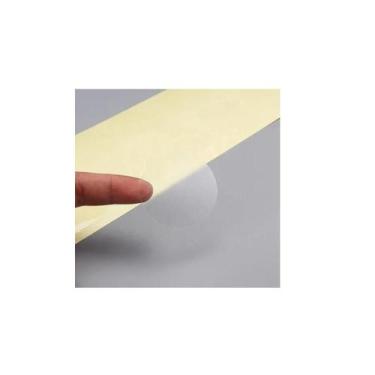 Imagem de 1.000 Etiquetas Redonda Bolinha Transparente Lacre Adesivo - Rprint Et
