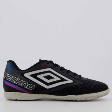 Imagem de Chuteira Umbro Tecno II Futsal Preta e Cinza, 40