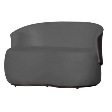 Imagem de Poltrona Namoradeira Sofá Orgânico 2 Lugares Beatriz Suede Composê Com Marrom