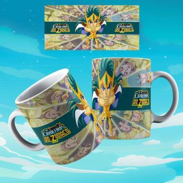 Imagem de Caneca De Porcelana 325ml Animes Decorada Cavaleiros Do Zodíaco 1