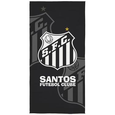 Imagem de Toalha Aveludada Transfer Santos 70 cm x 1,40 m Com 1 peça