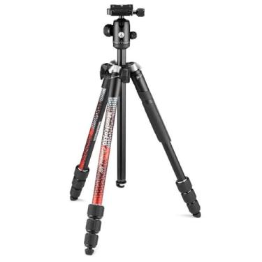 Imagem de Manfrotto Tripé de alumínio Element MII de 4 seções com cabeça esférica (vermelho)