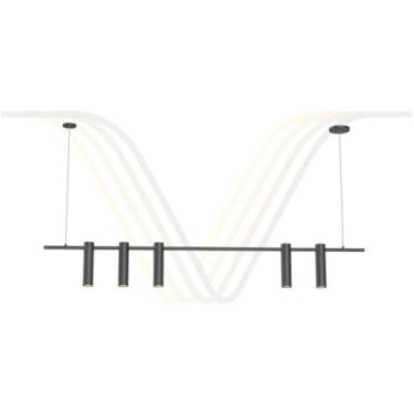 Imagem de Pendente Lustre Luminária Tubo Faki - Luzes do Vale, Grafite