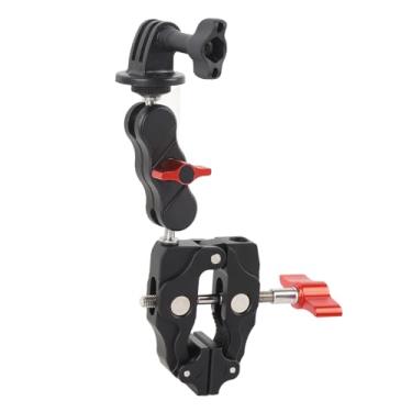 Imagem de Câmera de Ação Kit de Alumínio de Alumínio Mount Kit Mount Mount Camera Clamp Com Braço Articulado Montagem de Garra Dupla para Bolso Go Pro Phone Bicking
