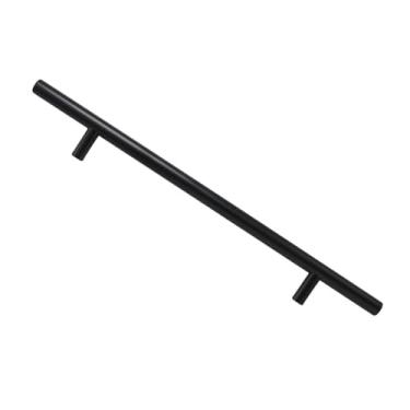 Imagem de Puxadores de armário de cozinha preto fosco dourado americano, maçanetas de porta, cômodas, maçanetas de barra em T, puxadores de 160 mm, 192 mm, puxadores de latão, móveis, preto, 192 mm