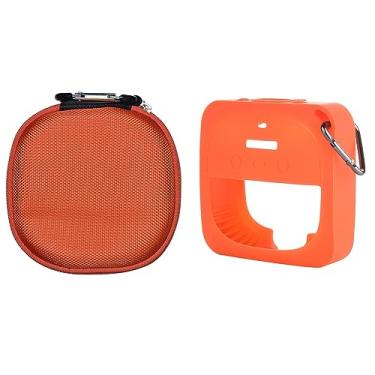 Imagem de Capa rígida para alto-falante Bose, capa de silicone e estojo de transporte para alto-falante portátil Bose SoundLink micro (laranja)