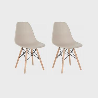 Imagem de Conjunto 2 Cadeiras para Sala de Jantar Eames Eiffel Dkr Nude