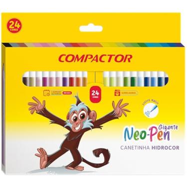 Imagem de Caneta Hidrográfica Compactor 68000 Neo-Pen Gigante 24 cores