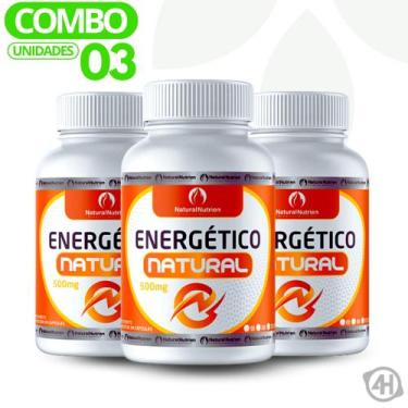 Imagem de Suplemento Vegano Energético Natural 300cps de 500mg Cada - Natural Nu